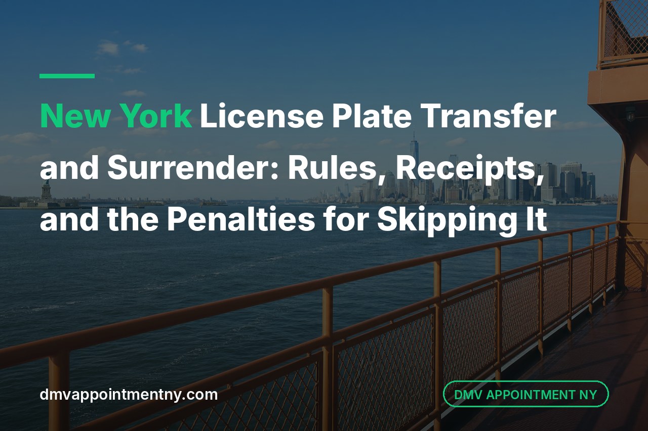 New York License Plate Transfer and Surrender: Rules, Receipts, and the Penalties for Skipping It