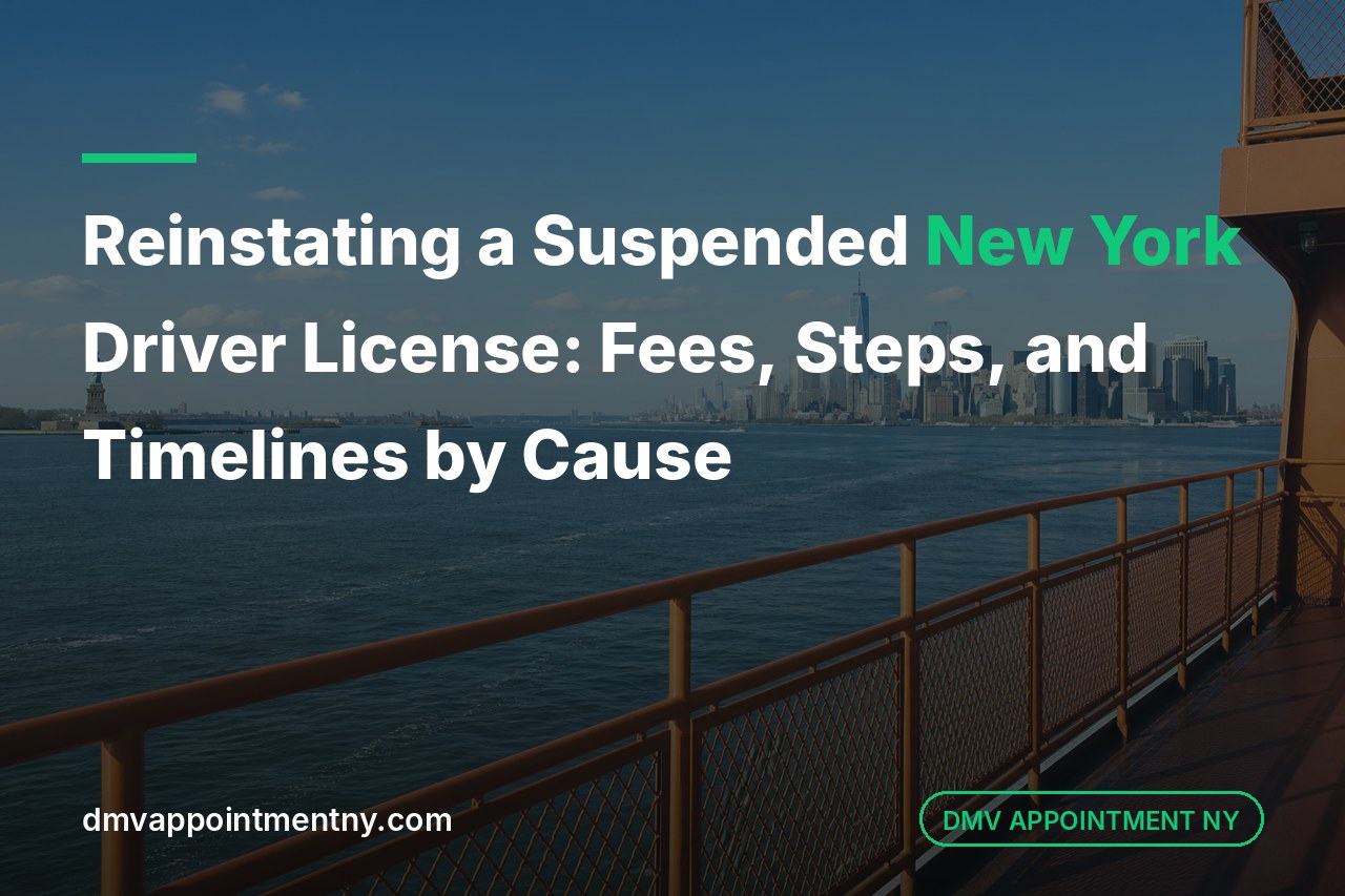 Reinstating a Suspended New York Driver License: Fees, Steps, and Timelines by Cause